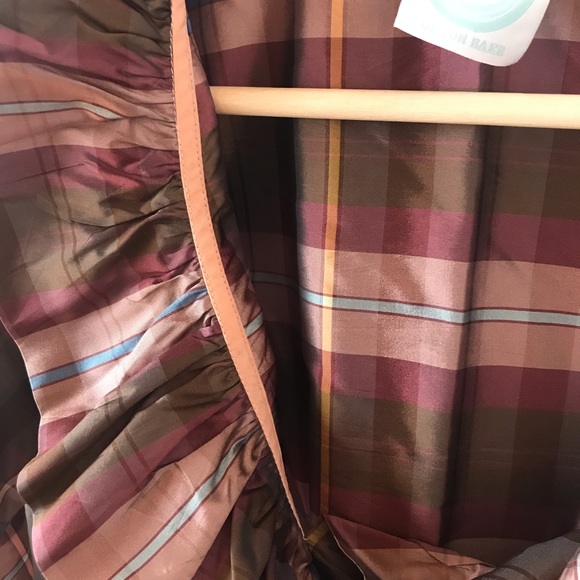 Devon Baer tartan ruffle neck blouse - Picture 10 of 11